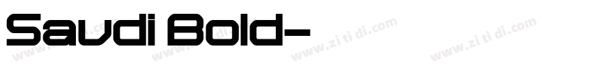 Saudi Bold字体转换
